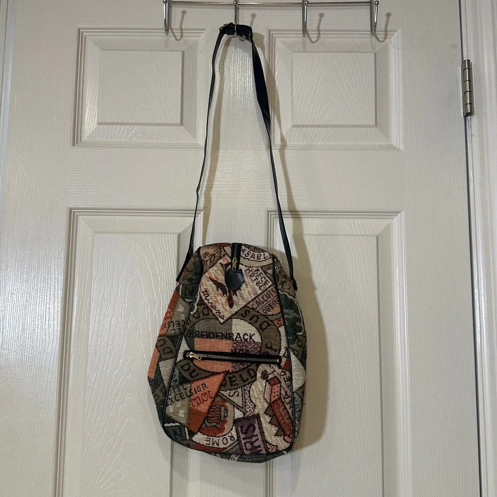 Vintage Tapestry Sling Backpack Travel Shoulder Bag Multi Color